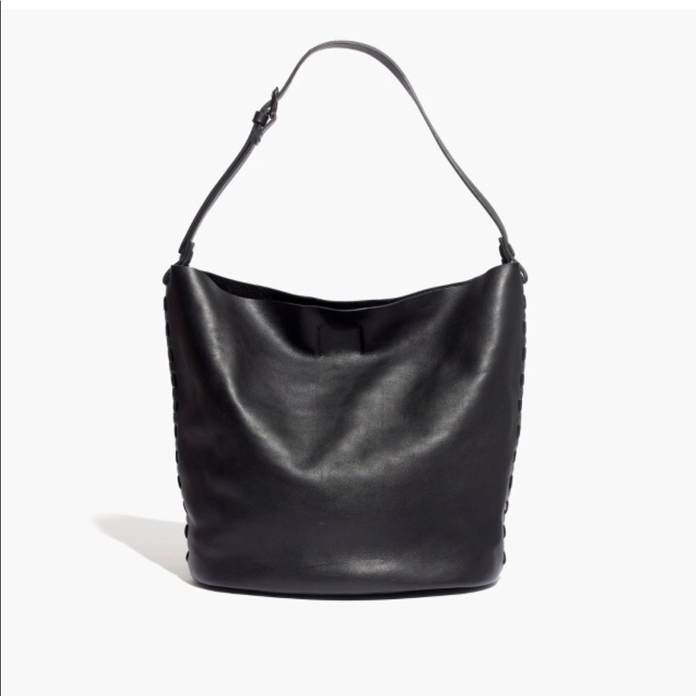 EUC Madewell Marin Black Leather Hobo Bag Tote